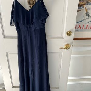 Birdy Gray navy bridesmaids dress